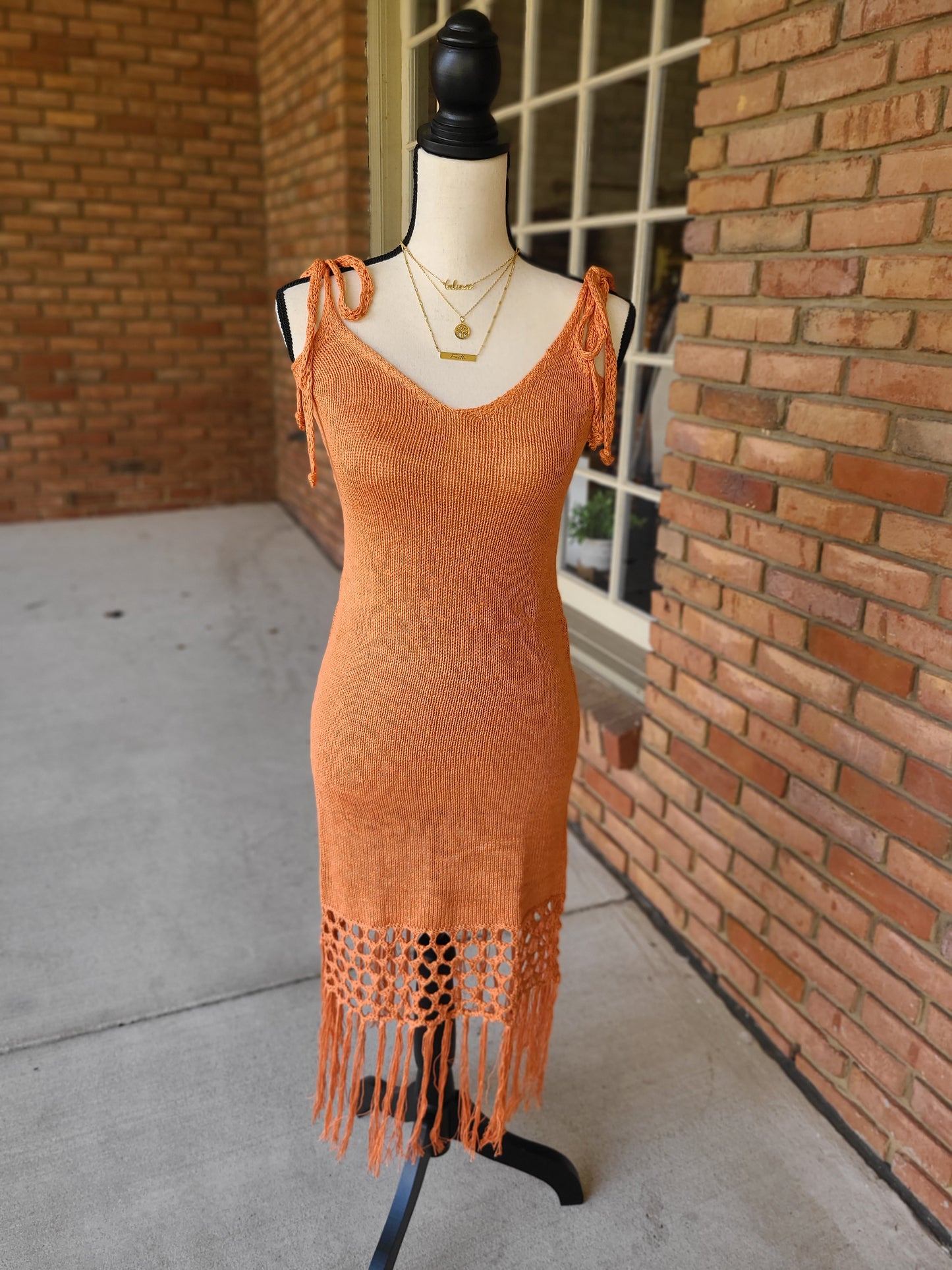Mandarin Knit Dress