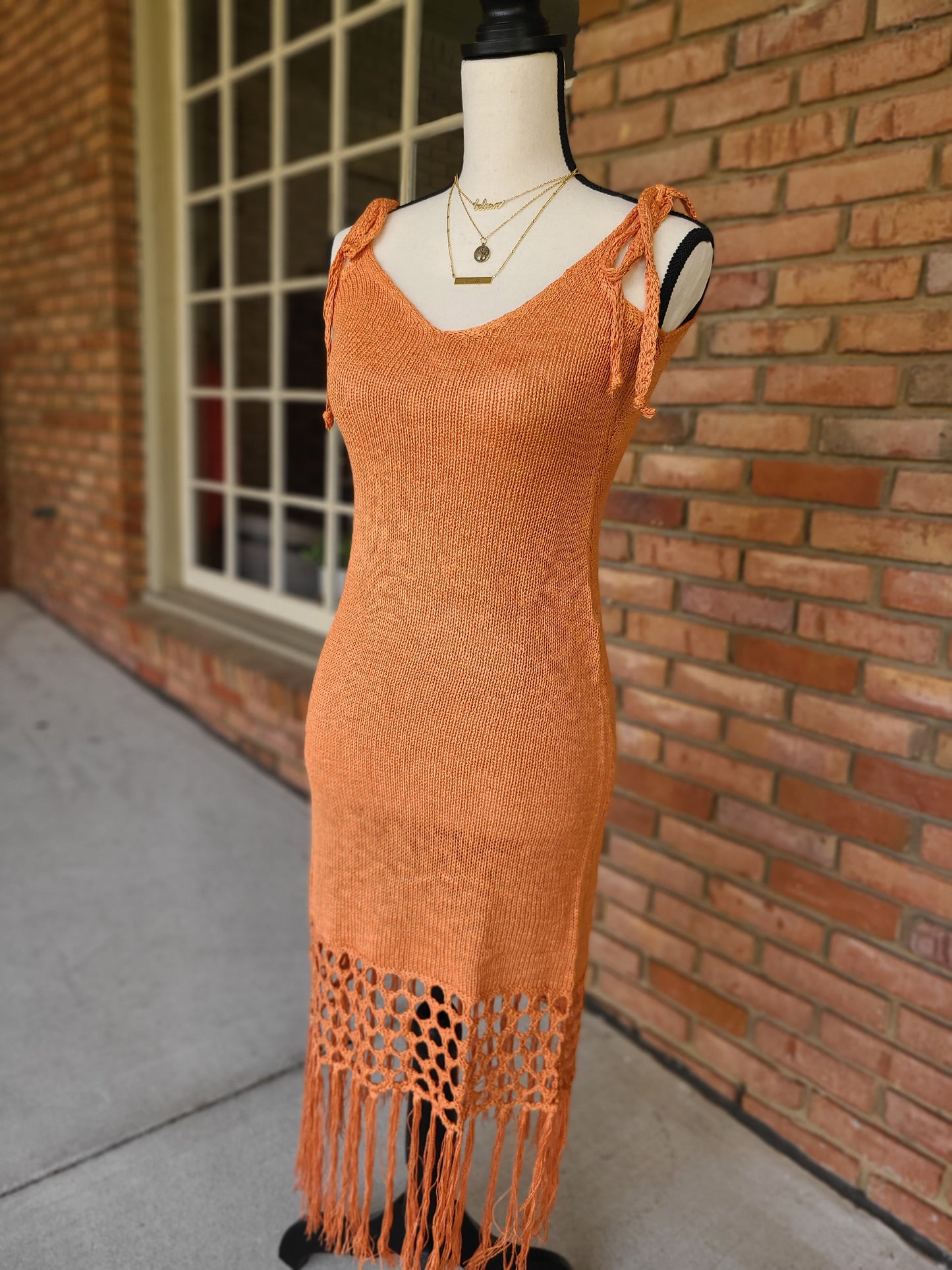 Mandarin Knit Dress