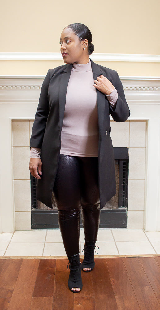 Essential Girl Turtleneck-GREY