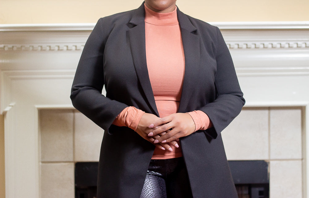 Essential Girl Turtleneck -RUST