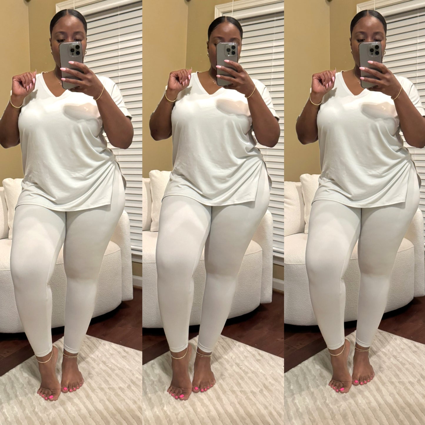 The Chic Lounge Set- Bone
