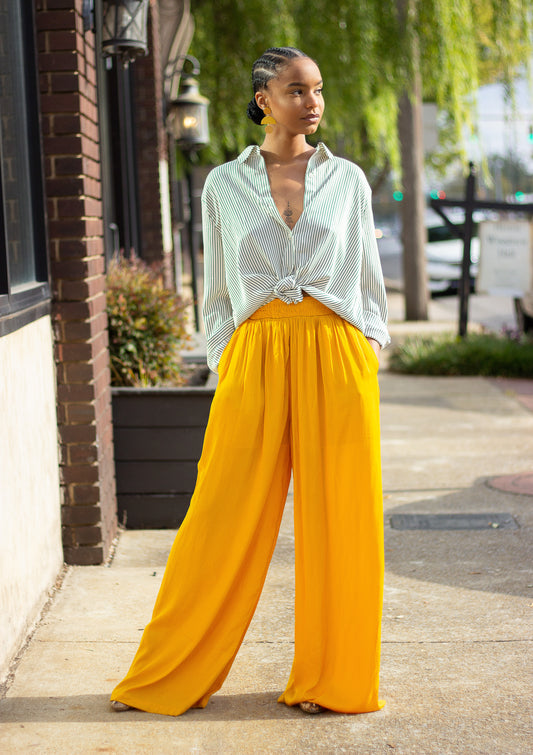 Honey Ginger wide leg pants with pockets