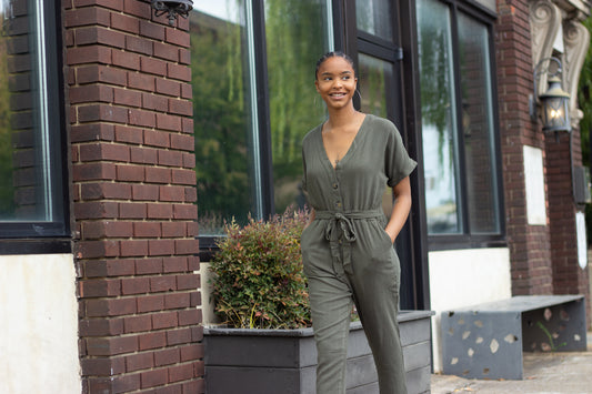 Olive Woven Jumpsuit