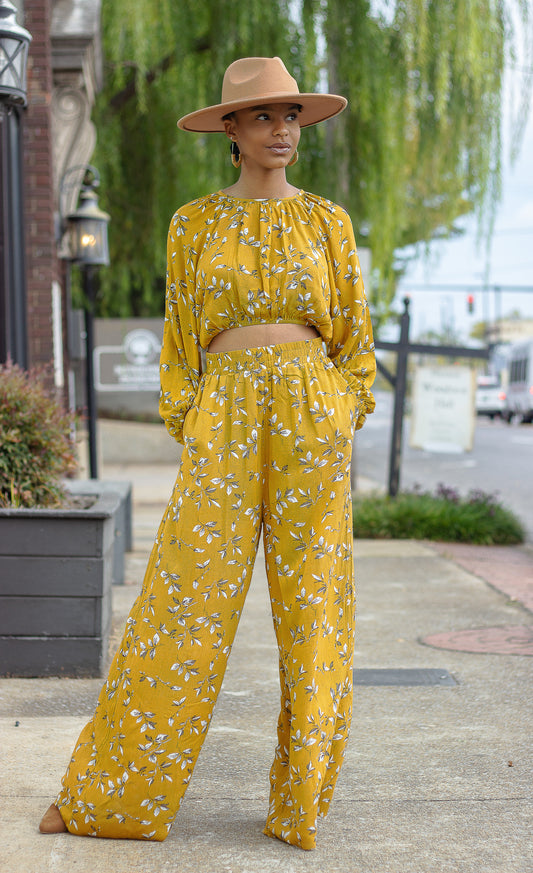 Gabby Mustard Floral Set
